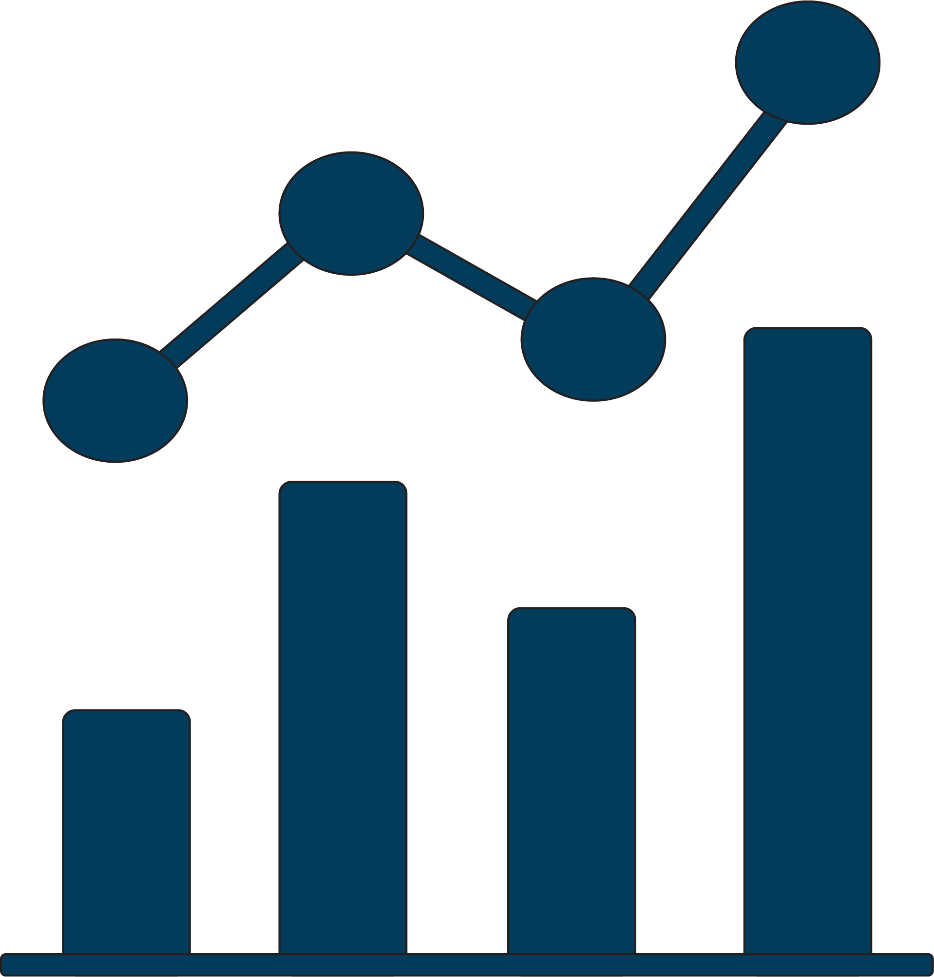 bar and line graph icon